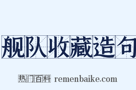 舰队收藏造句是什么意思的图片
